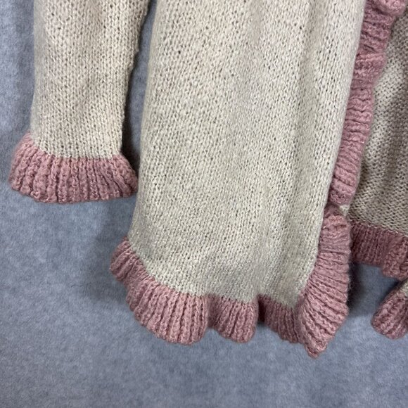 Matilda Jane Womens Jacie Ruffled Knit Cardigan Sweater L Wool Blend Boho Aztec - Picture 13 of 16